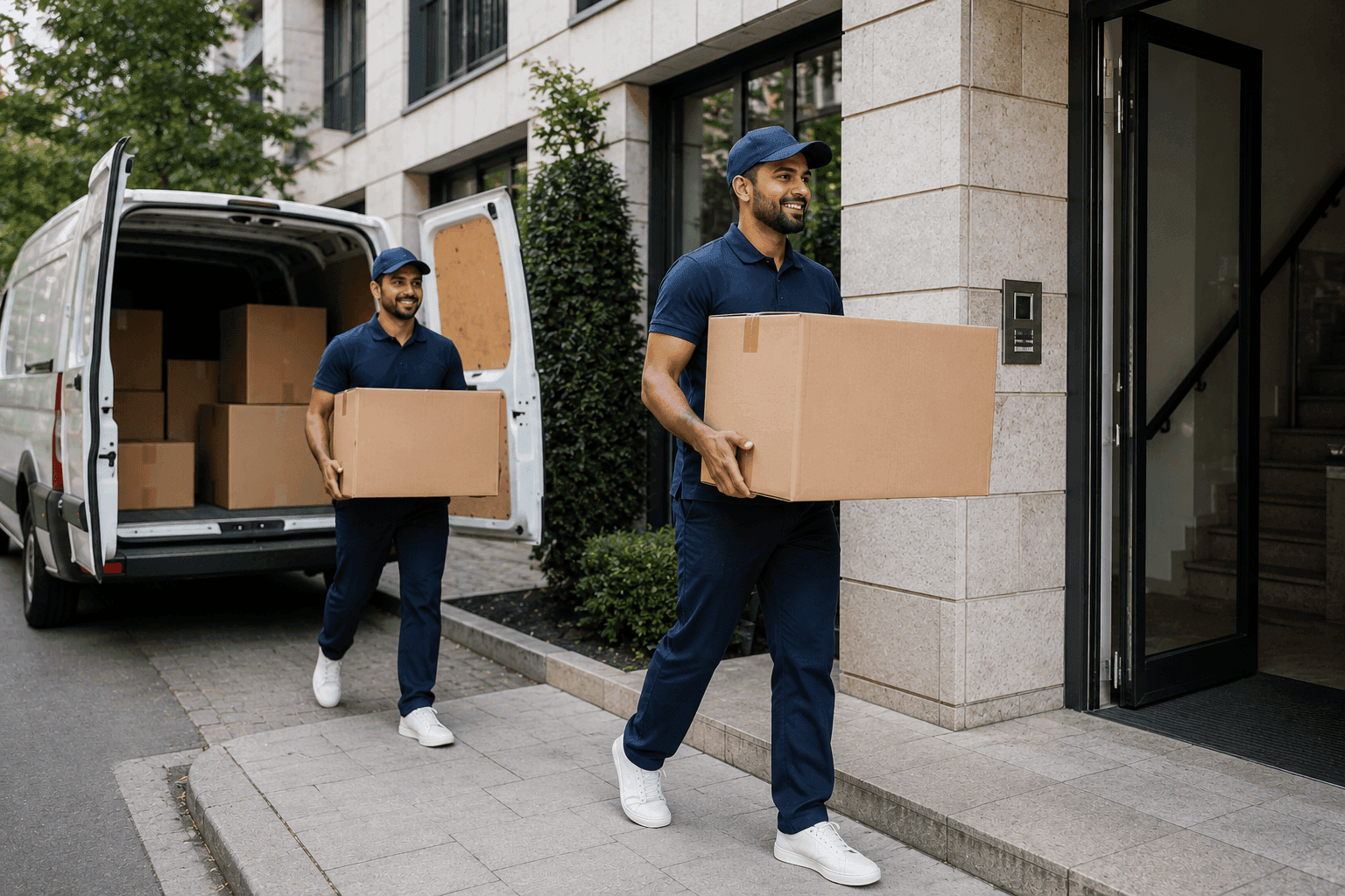Porter service carrying boxes